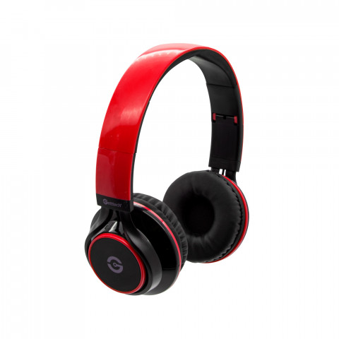 AURICULARES DE DIADEMA GETTTECH SONORITY GH-3100R, CON CABLE, CON MICROFONO, 15HZ-20000HZ, 3.5MM, 1.2 METROS, NEGRO/ROJO (GH-3100R)